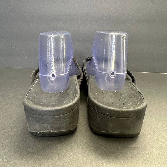 Vionic Womens size 11 High Tide Black Patent Leather Thong Sandals tvw4895 - Picture 4 of 7